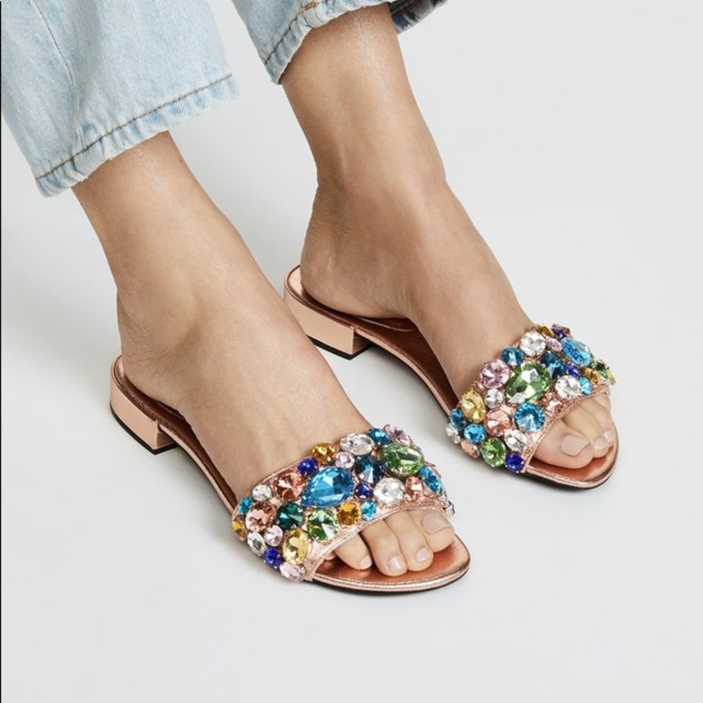 Jeffrey Campbell rhinestone “Krista” slides